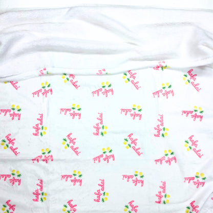 Plush Blanket Hafa Adai Pineapple