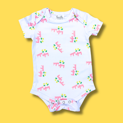 Hafa Adai Pineapple Pattern Onesie