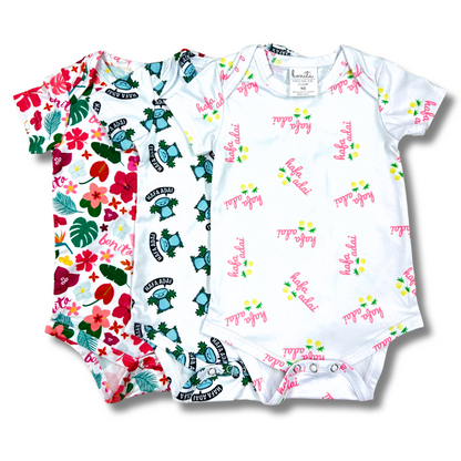 Hafa Adai Pineapple Pattern Onesie