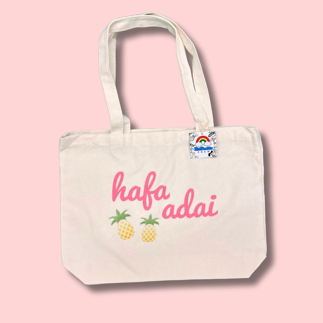 Canvas Tote Hafa Adai Pineapple