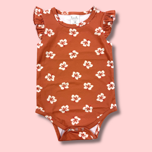 Hibiscus Ruffle Onesie