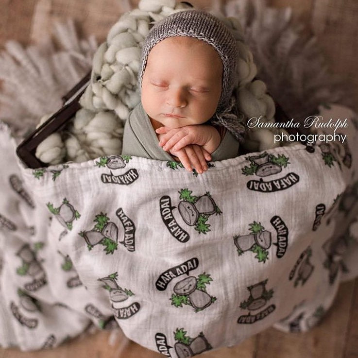 Muslin Swaddle Guam Seal & Map